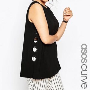 🟢 ASOS Sleeveless Top with Circular Cut-outs